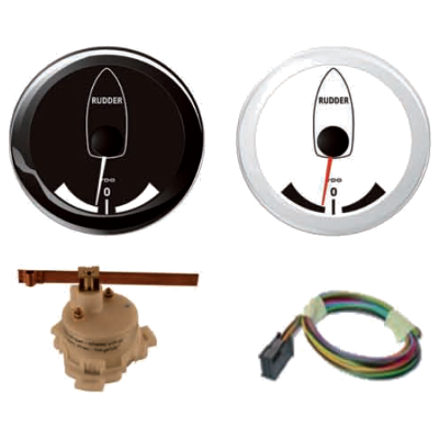 Kit Indicatore Sensore Angolo di Barra da 85 mm Bianco/Nero Victron VDO